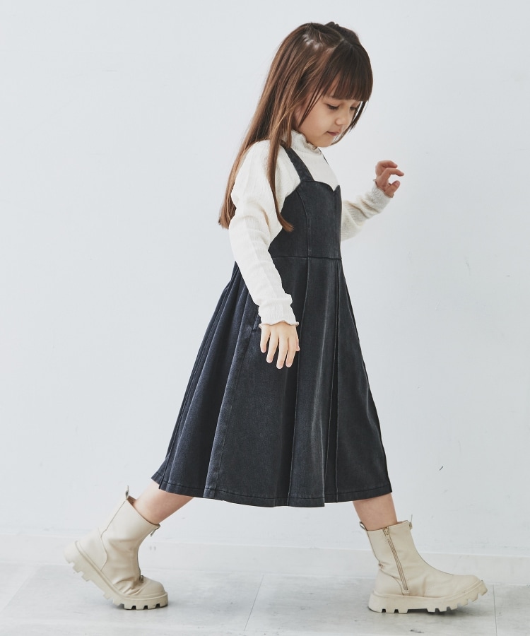 ザ ショップ ティーケー（キッズ）(THE SHOP TK(Kids))の【100-150/ママとおそろい】デニムワンピース6