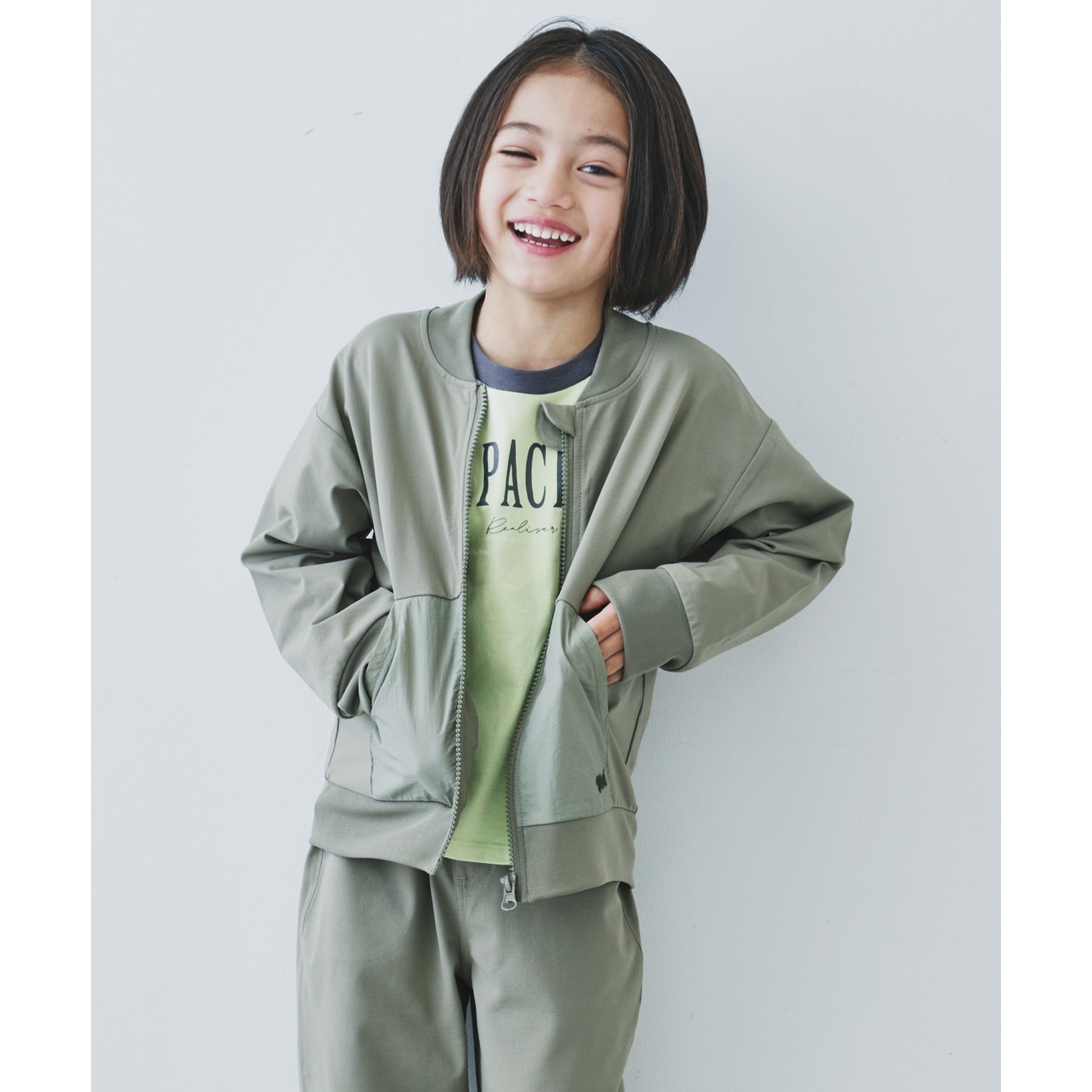 ザ ショップ ティーケー（キッズ）(THE SHOP TK(Kids))の【110-160】マルチファンクションZIPブルゾン/吸水速乾・UV・イージーケア7