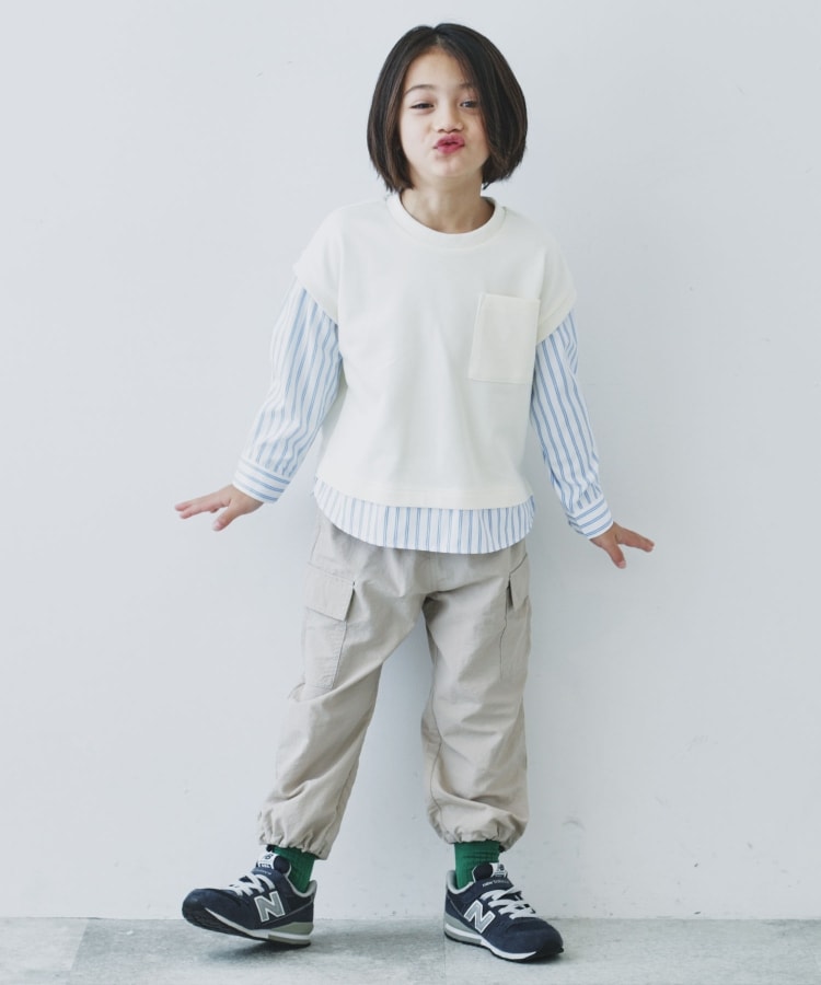 ザ ショップ ティーケー（キッズ）(THE SHOP TK(Kids))の【110-150】シャツレイヤード風プルオーバー1