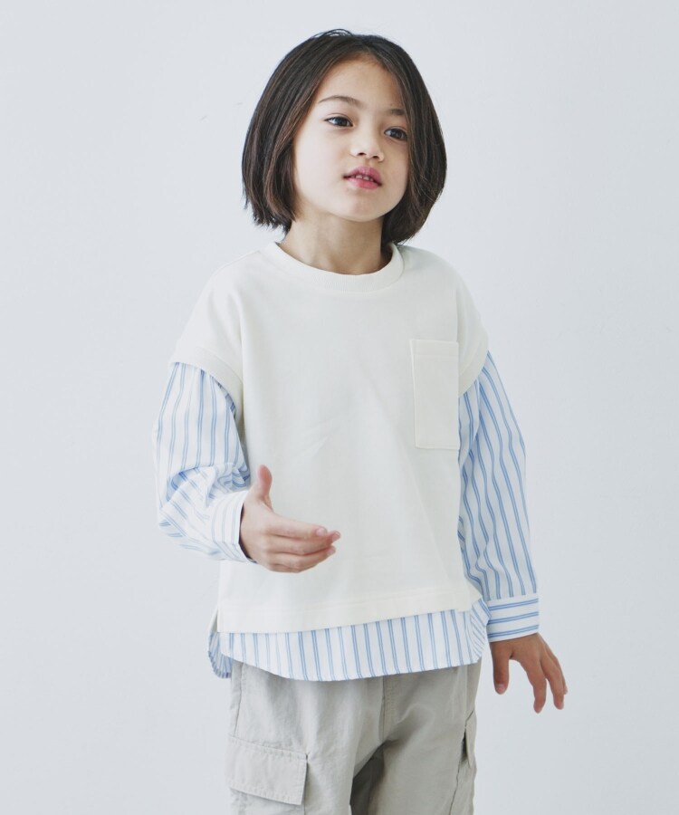 ザ ショップ ティーケー（キッズ）(THE SHOP TK(Kids))の【110-150】シャツレイヤード風プルオーバー4