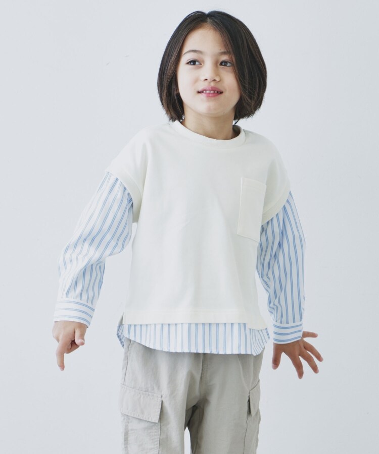 ザ ショップ ティーケー（キッズ）(THE SHOP TK(Kids))の【110-150】シャツレイヤード風プルオーバー3