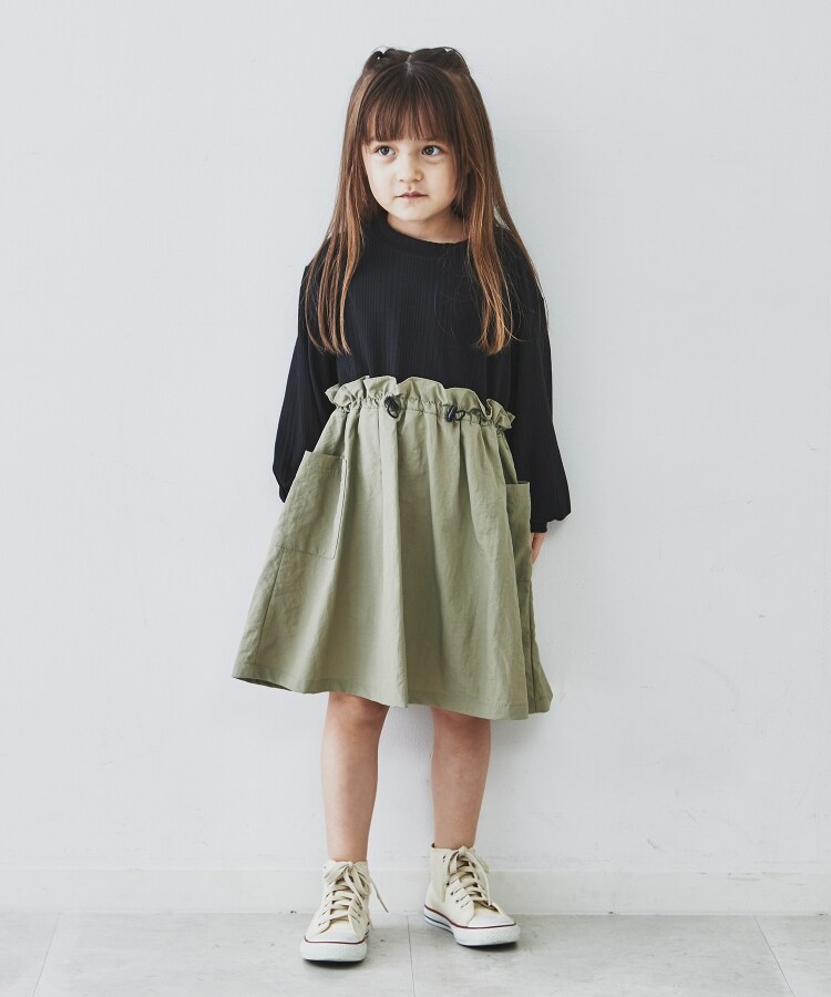 ザ ショップ ティーケー（キッズ）(THE SHOP TK(Kids))の【110-150/ママとおそろい】ナイロンドッキングワンピース5