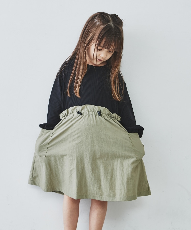 ザ ショップ ティーケー（キッズ）(THE SHOP TK(Kids))の【110-150/ママとおそろい】ナイロンドッキングワンピース8