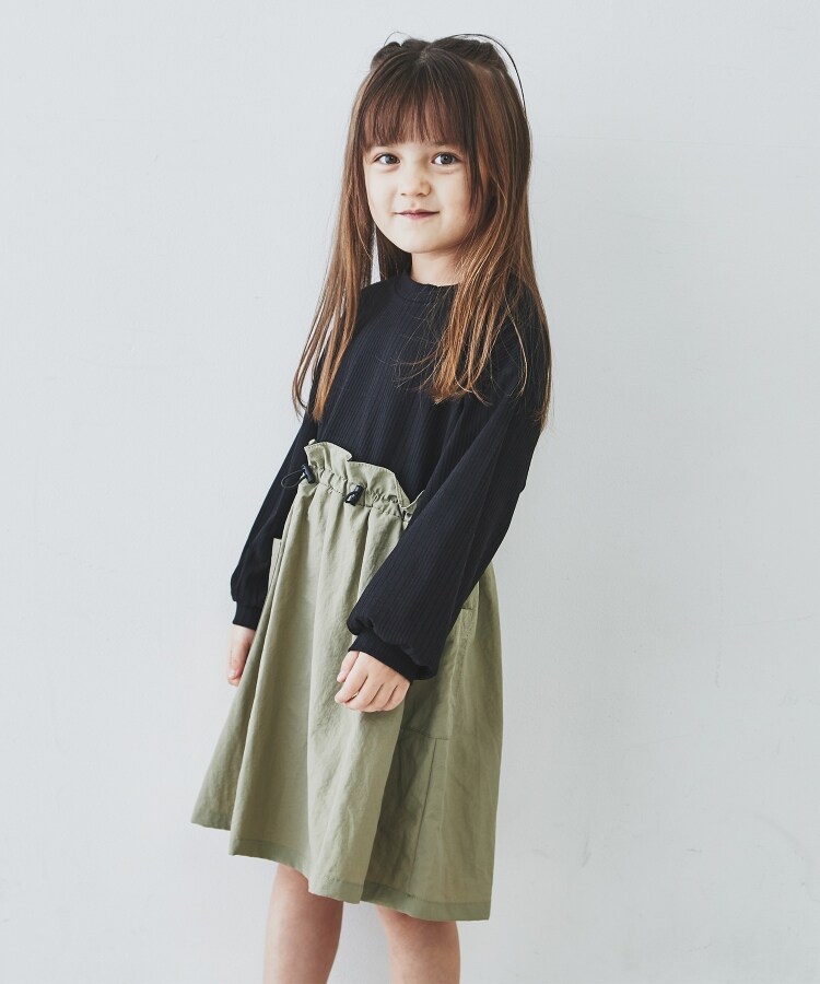 ザ ショップ ティーケー（キッズ）(THE SHOP TK(Kids))の【110-150/ママとおそろい】ナイロンドッキングワンピース9