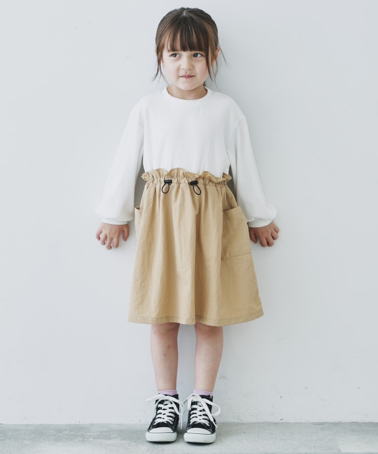 ザ ショップ ティーケー（キッズ）(THE SHOP TK(Kids))の【110-150/ママとおそろい】ナイロンドッキングワンピース1