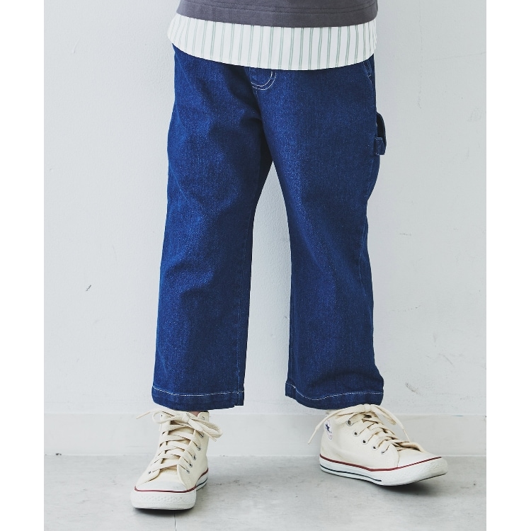 ザ ショップ ティーケー（キッズ）(THE SHOP TK(Kids))の【110-150】ストレッチデニムペインターパンツ デニムパンツ