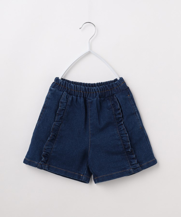 ザ ショップ ティーケー（キッズ）(THE SHOP TK(Kids))の【110-150】フリルキュロットパンツ ネイビー(094)