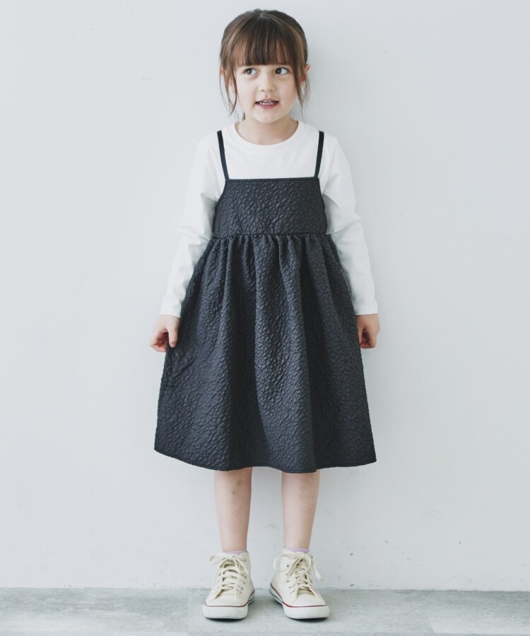 ザ ショップ ティーケー（キッズ）(THE SHOP TK(Kids))の【110-150】ポコポコキャミワンピース＆ロンTセット1