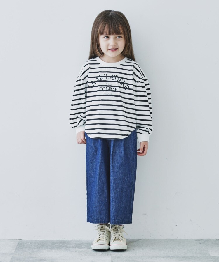 ザ ショップ ティーケー（キッズ）(THE SHOP TK(Kids))の【110-150/ママとおそろい風】花柄＆デニム スカートパンツ11