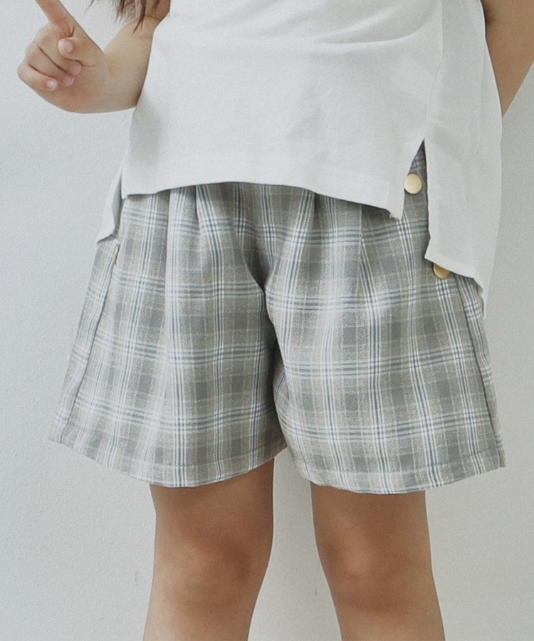 ザ ショップ ティーケー（キッズ）(THE SHOP TK(Kids))の【110－150】キュロットパンツ チャコールグレー(214)