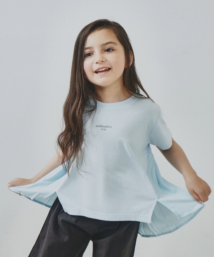 ザ ショップ ティーケー（キッズ）(THE SHOP TK(Kids))の【110－150】バックプリーツプルオーバー サックスブルー(090)