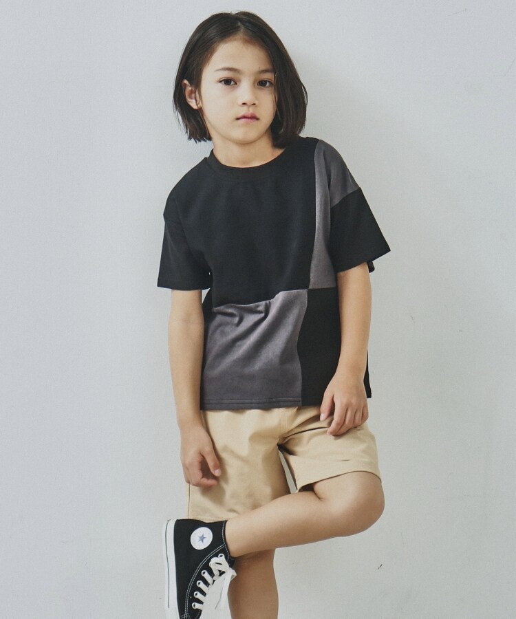 ザ ショップ ティーケー（キッズ）(THE SHOP TK(Kids))の【110-150/パパとおそろい】ブロッキングTシャツ1