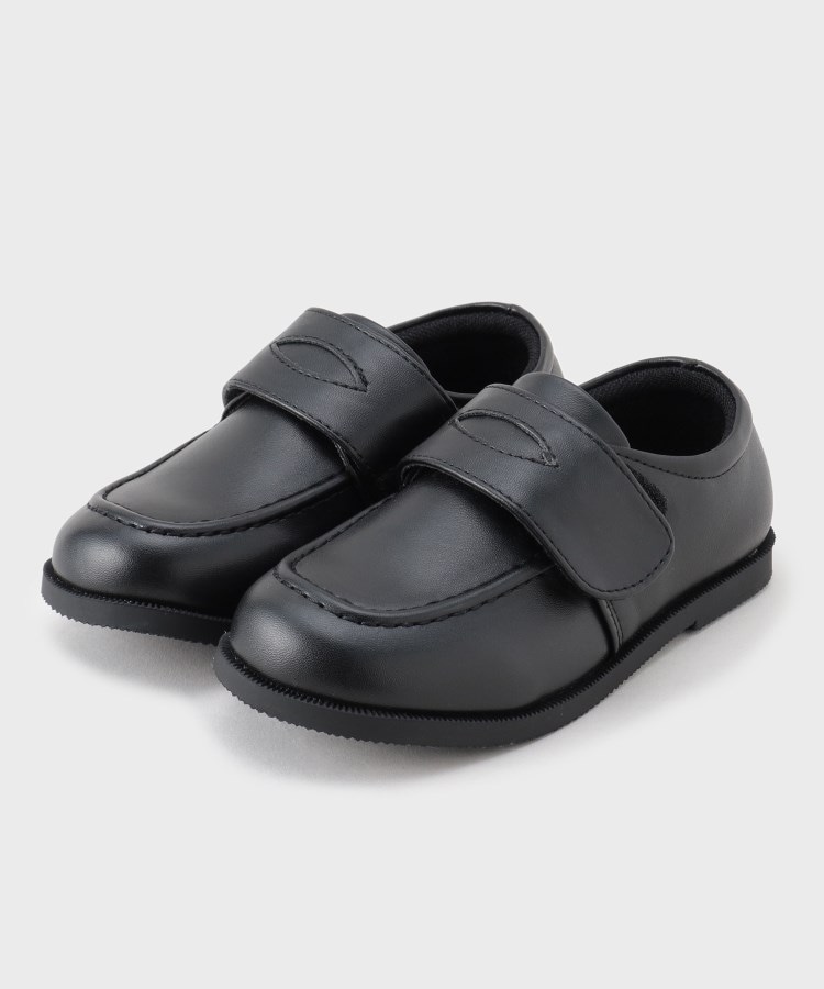 ザ ショップ ティーケー（キッズ）(THE SHOP TK(Kids))の面ファスナーローファー ブラック(019)