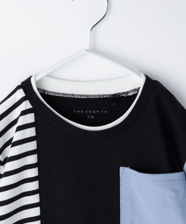 ザ ショップ ティーケー（キッズ）(THE SHOP TK(Kids))の【100-150】ブロッキング長袖Tシャツ/洗濯機OK5