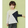 ザ ショップ ティーケー（キッズ）(THE SHOP TK(Kids))の【100-150】斜めブロッキング長袖Tシャツ/洗濯機OK3