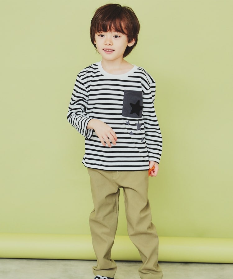 ザ ショップ ティーケー（キッズ）(THE SHOP TK(Kids))の【110-150】星サガラポケット長袖Tシャツ/洗濯機OK1
