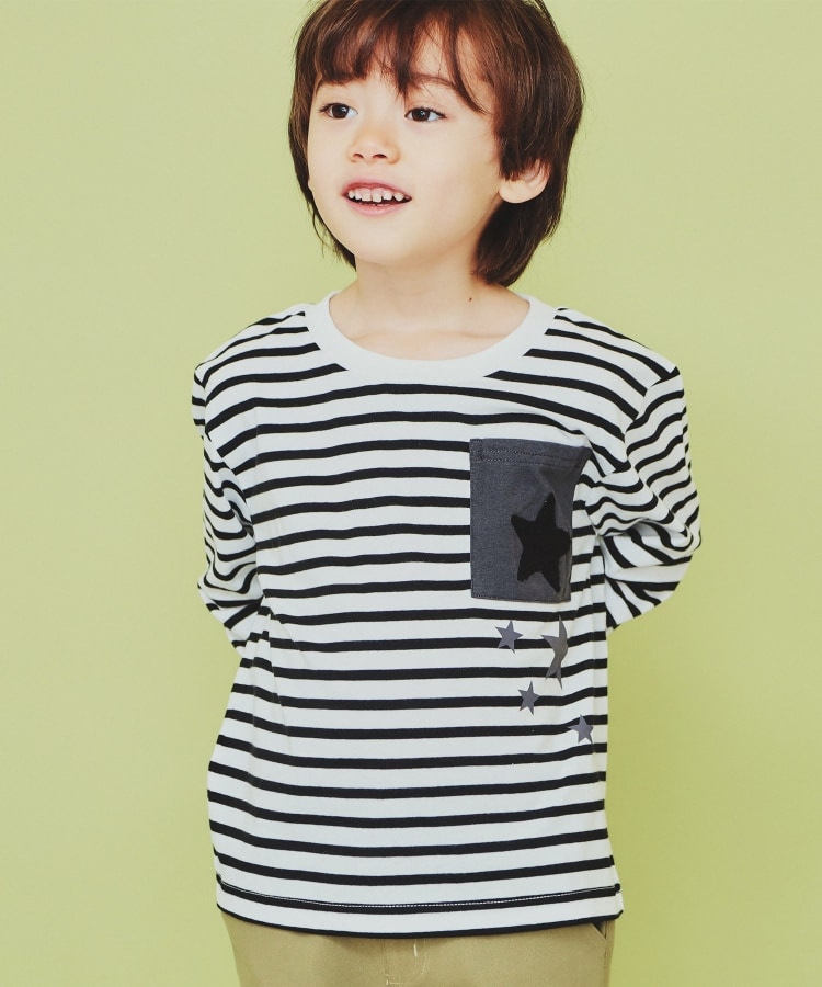 ザ ショップ ティーケー（キッズ）(THE SHOP TK(Kids))の【110-150】星サガラポケット長袖Tシャツ/洗濯機OK2