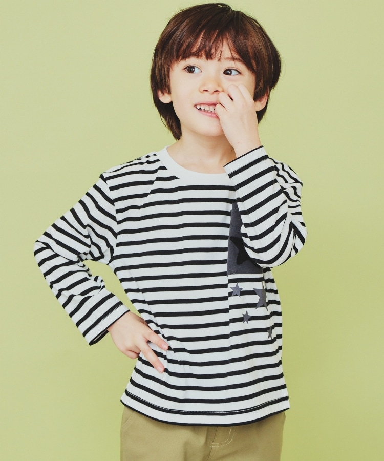 ザ ショップ ティーケー（キッズ）(THE SHOP TK(Kids))の【110-150】星サガラポケット長袖Tシャツ/洗濯機OK4
