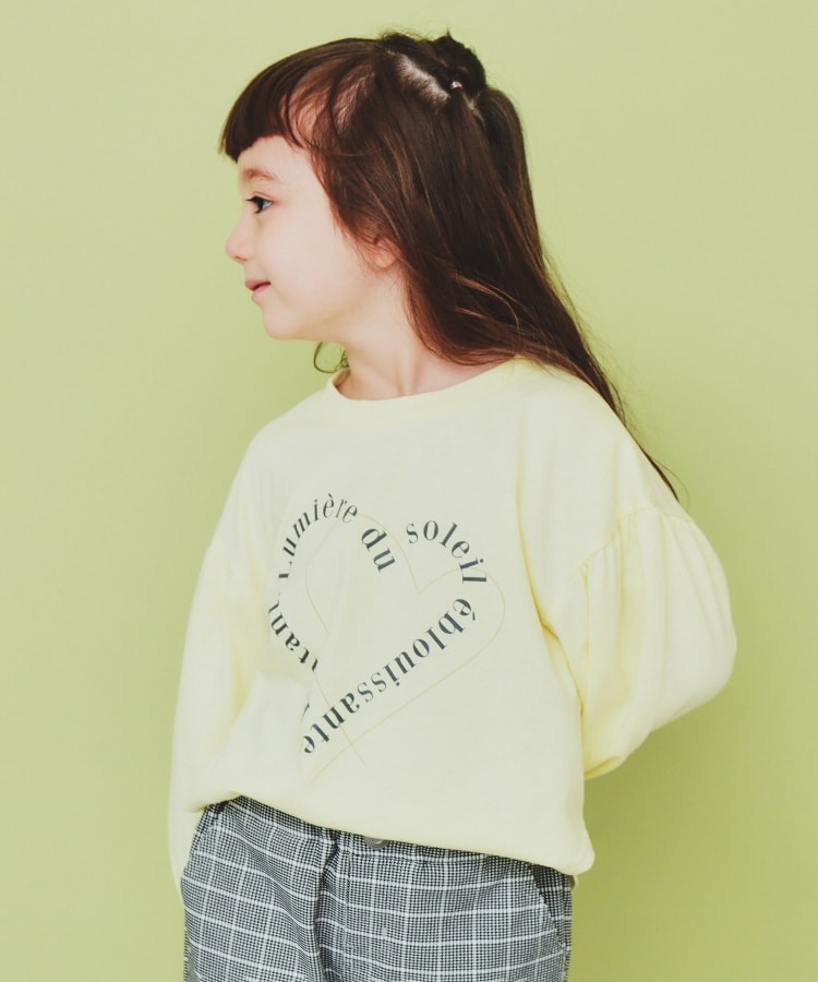 ザ ショップ ティーケー（キッズ）(THE SHOP TK(Kids))の【110-150】ハートロゴパフ袖プルオーバー/洗濯機OK4