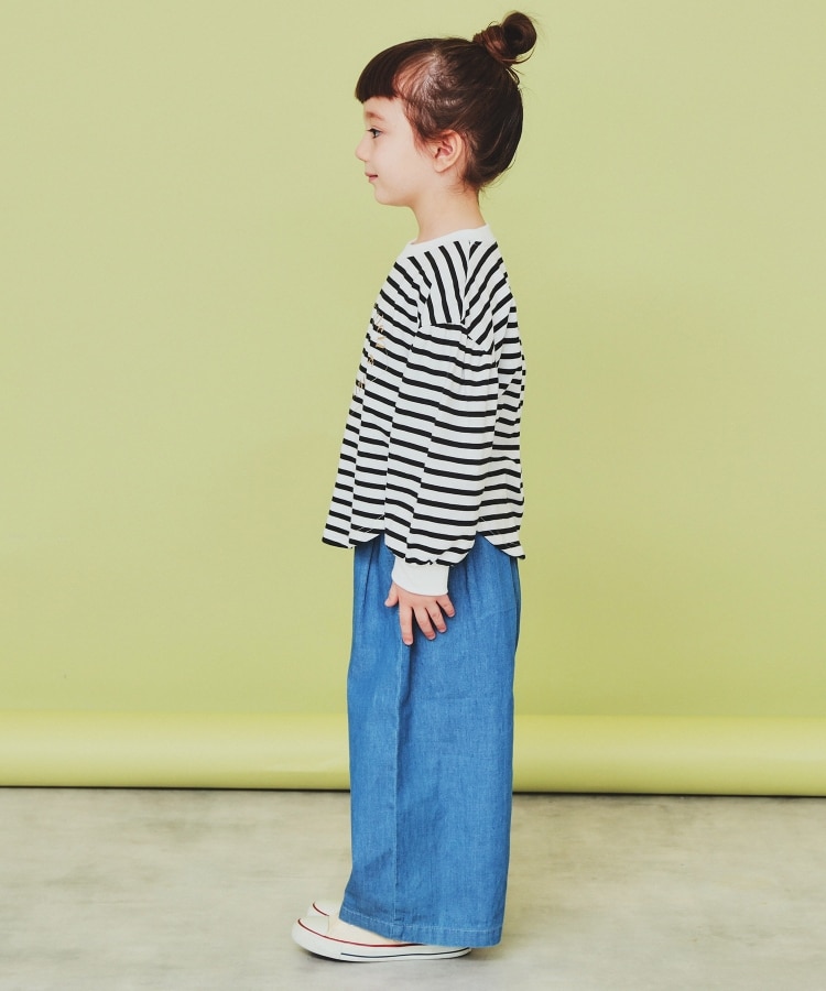 ザ ショップ ティーケー（キッズ）(THE SHOP TK(Kids))の【110-150】ハートロゴパフ袖プルオーバー/洗濯機OK13