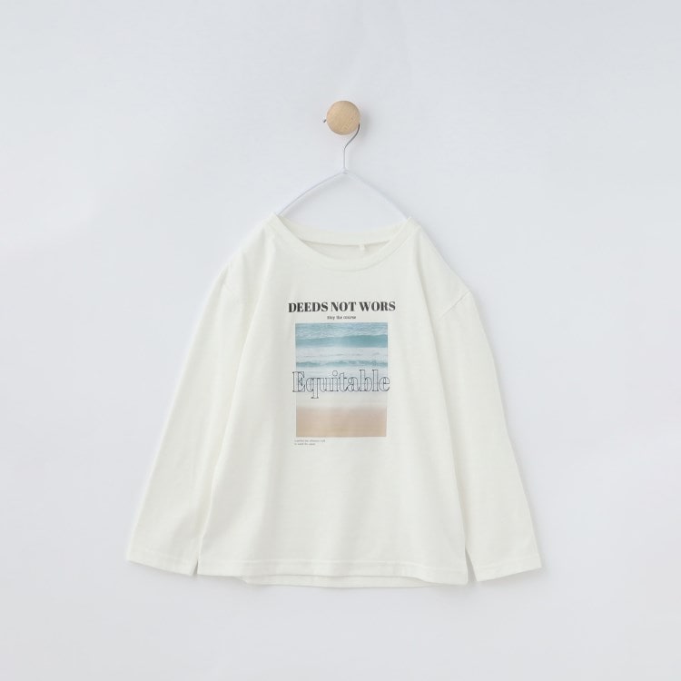 ザ ショップ ティーケー（キッズ）(THE SHOP TK(Kids))の【120－150】フォトプリント長袖Tシャツ/洗濯機OK カットソー