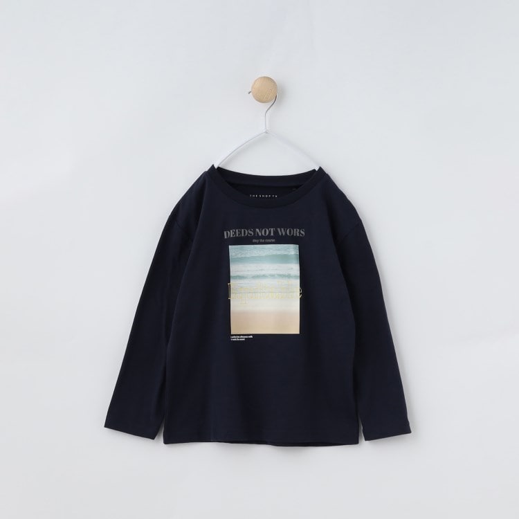 ザ ショップ ティーケー（キッズ）(THE SHOP TK(Kids))の【120－150】フォトプリント長袖Tシャツ/洗濯機OK カットソー