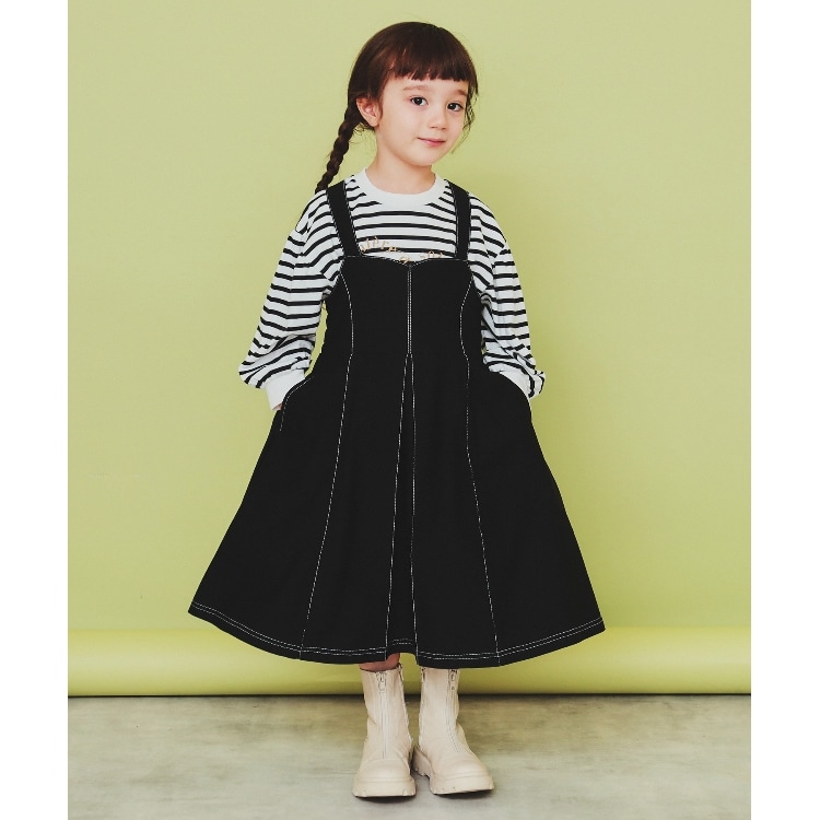 ザ ショップ ティーケー（キッズ）(THE SHOP TK(Kids))の【110－150】タックジャンスカ/ママとおそろい・洗濯機OK ミドルワンピース