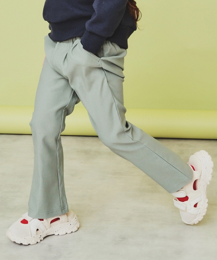 ザ ショップ ティーケー（キッズ）(THE SHOP TK(Kids))の【110-150】のびーるフレアパンツ/洗濯機OK グリーン(024)
