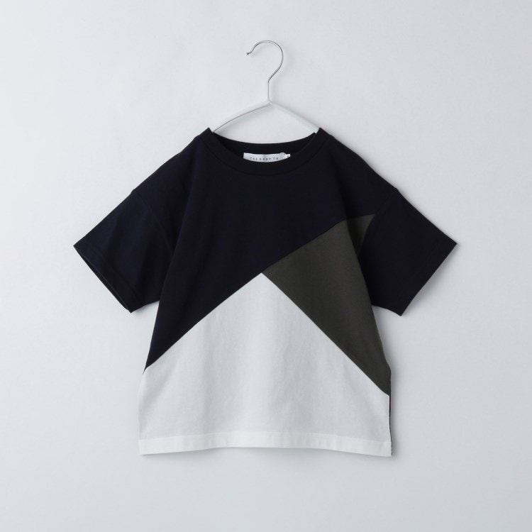 ザ ショップ ティーケー（キッズ）(THE SHOP TK(Kids))の【110－160】斜め切替配色Tシャツ/洗濯機OK Ｔシャツ