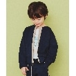 ザ ショップ ティーケー（キッズ）(THE SHOP TK(Kids))の【110-160】ダンボールスナップカーディガン/セットアップ可・洗濯機OK ネイビー(094)