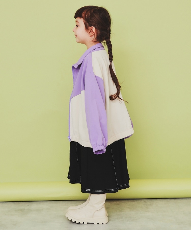 ザ ショップ ティーケー（キッズ）(THE SHOP TK(Kids))の【120-150】配色スタンドブルゾン/洗濯機OK5