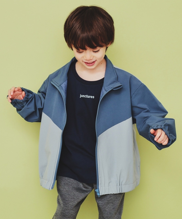 ザ ショップ ティーケー（キッズ）(THE SHOP TK(Kids))の【120-150】配色スタンドブルゾン/洗濯機OK9