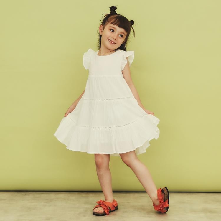 ザ ショップ ティーケー（キッズ）(THE SHOP TK(Kids))の【120－150】ティアードワンピース/洗える ミドルワンピース