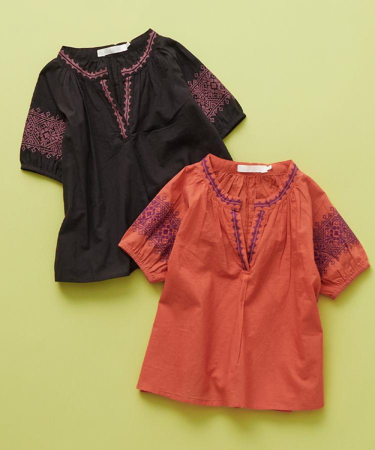 ザ ショップ ティーケー（キッズ）(THE SHOP TK(Kids))の【120-150】刺繍チュニックブラウス1