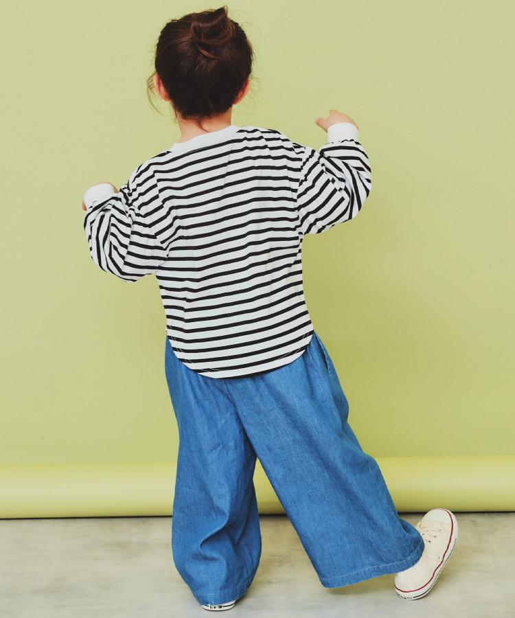 ザ ショップ ティーケー（キッズ）(THE SHOP TK(Kids))の【120-150】デニム＆花柄スカーチョ/ママとおそろい・洗濯機OK8