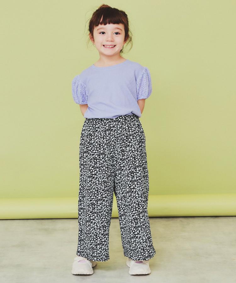 ザ ショップ ティーケー（キッズ）(THE SHOP TK(Kids))の【100-150】バルーンスリーブ半袖プルオーバー/洗濯機OK1