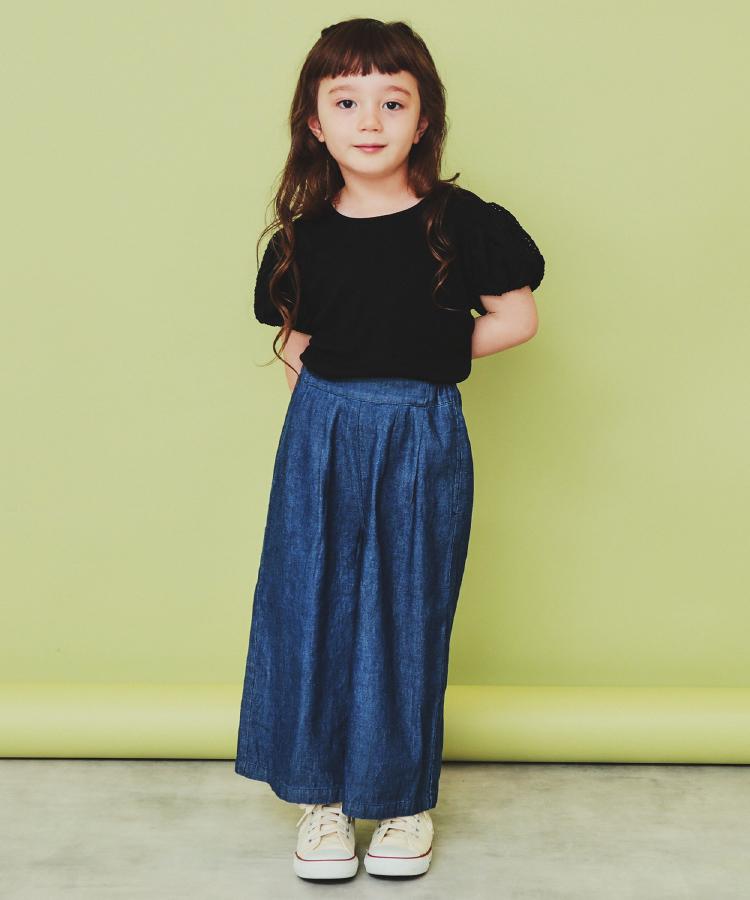 ザ ショップ ティーケー（キッズ）(THE SHOP TK(Kids))の【100-150】バルーンスリーブ半袖プルオーバー/洗濯機OK6
