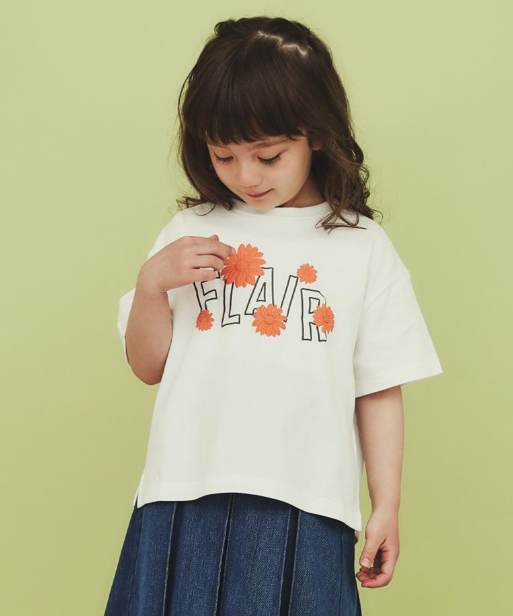 ザ ショップ ティーケー（キッズ）(THE SHOP TK(Kids))の【110-150/6色展開】アソートプリントTシャツ/洗濯機OK オフホワイト(003)