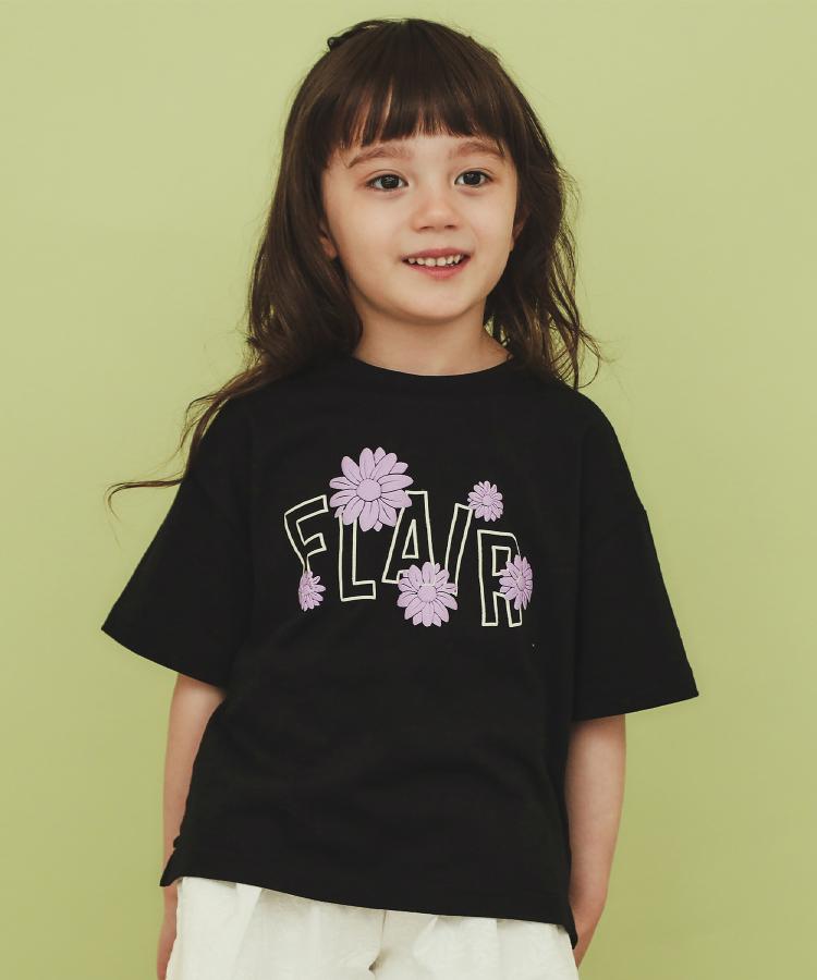 ザ ショップ ティーケー（キッズ）(THE SHOP TK(Kids))の【110-150/6色展開】アソートプリントTシャツ/洗濯機OK ブラック(019)