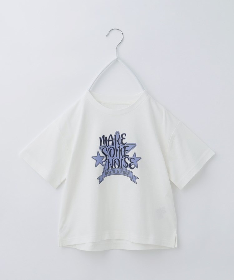 ザ ショップ ティーケー（キッズ）(THE SHOP TK(Kids))の【110-150/6色展開】アソートプリントTシャツ/洗濯機OK オフホワイト(203)