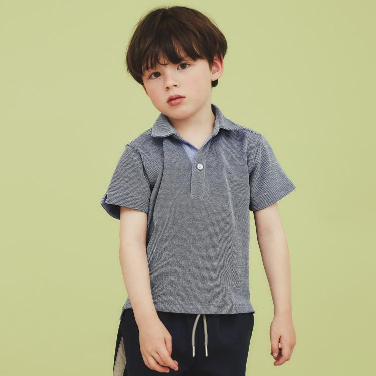 ザ ショップ ティーケー（キッズ）(THE SHOP TK(Kids))の【110-150】カノコポロシャツ/洗濯機OK・パパとおそろい Ｔシャツ