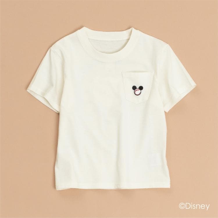 ザ ショップ ティーケー（キッズ）(THE SHOP TK(Kids))のdisney/【110-150】ミッキーマウス＆ミニーマウス ベースボールTシャツ Ｔシャツ