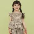 ザ ショップ ティーケー（キッズ）(THE SHOP TK(Kids))の【110-150】ギンガムチェックティアードブラウス/セットアップ可・洗濯機OK キャメルブラウン(241)