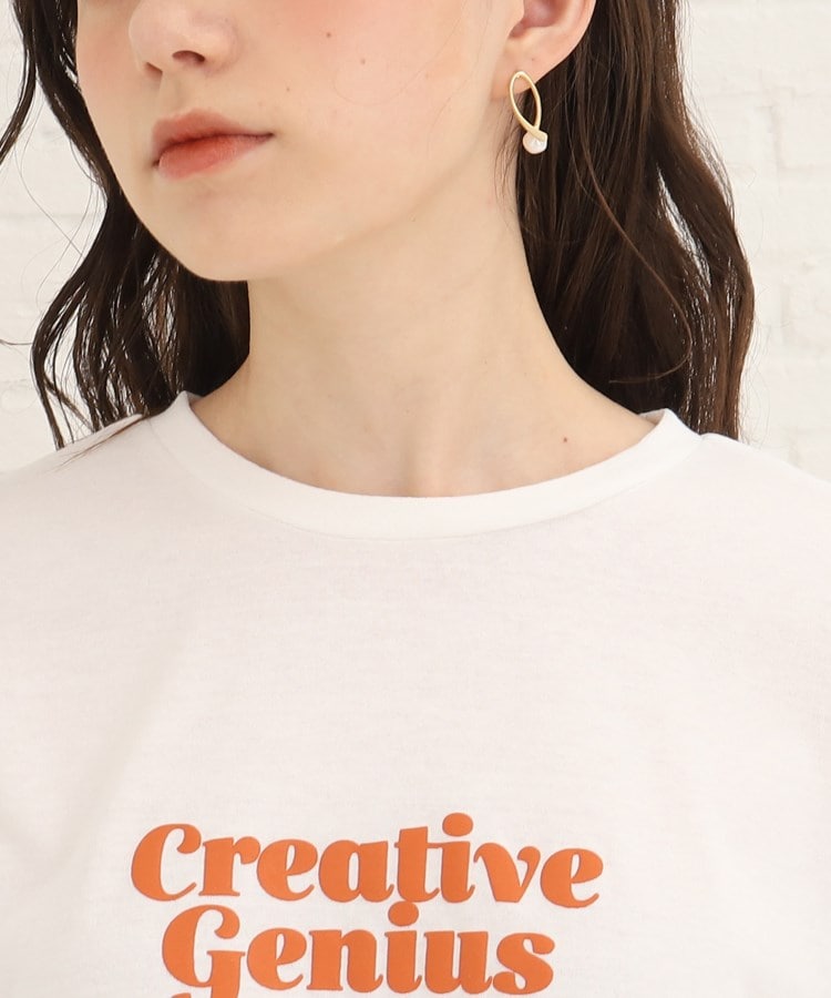 ◇【レトロ感が可愛い】英字ロゴぽわん袖ロンT(Tシャツ ◇【レトロ感が可愛い】英字ロゴぽわん袖ロンT(Tシャツ