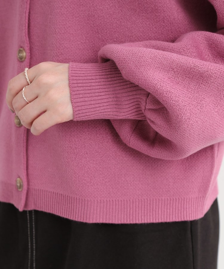 ピンク♡マイクロチェックウールセーター
