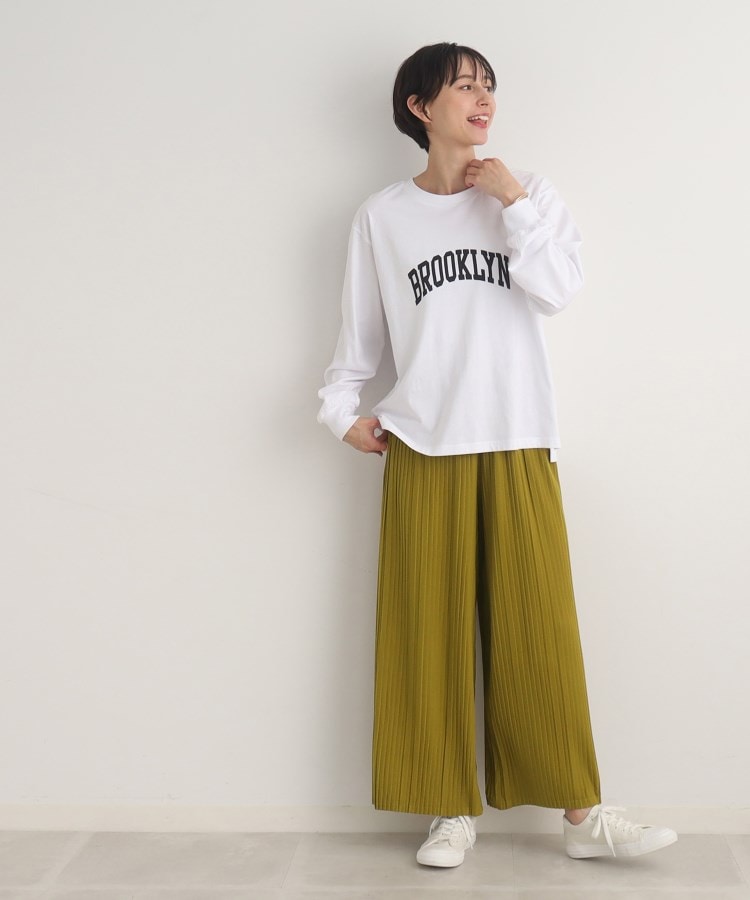 ◇【S-L】楽してこなれ見え 柔らか カラープリーツパンツ(フル ◇【S-L】楽してこなれ見え 柔らか カラープリーツパンツ(フル