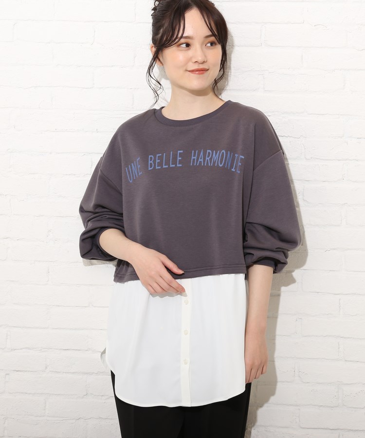 S-L】レイヤード風チュニック（スウェット・トレーナー） SHOO・LA・RUE/Cutie Blonde（シューラルー）| ワールド  オンラインストア WORLD ONLINE STORE