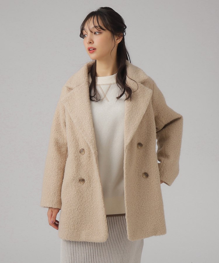 美品】CARUSO いつい カルーゾ ダブルブレストベルテッドラップ 美品】CARUSO いつい カルーゾ ダブルブレストベルテッドラップ