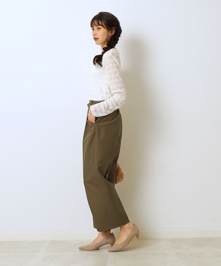 ◇花柄レースシアーハイネックプルオーバー（カットソー