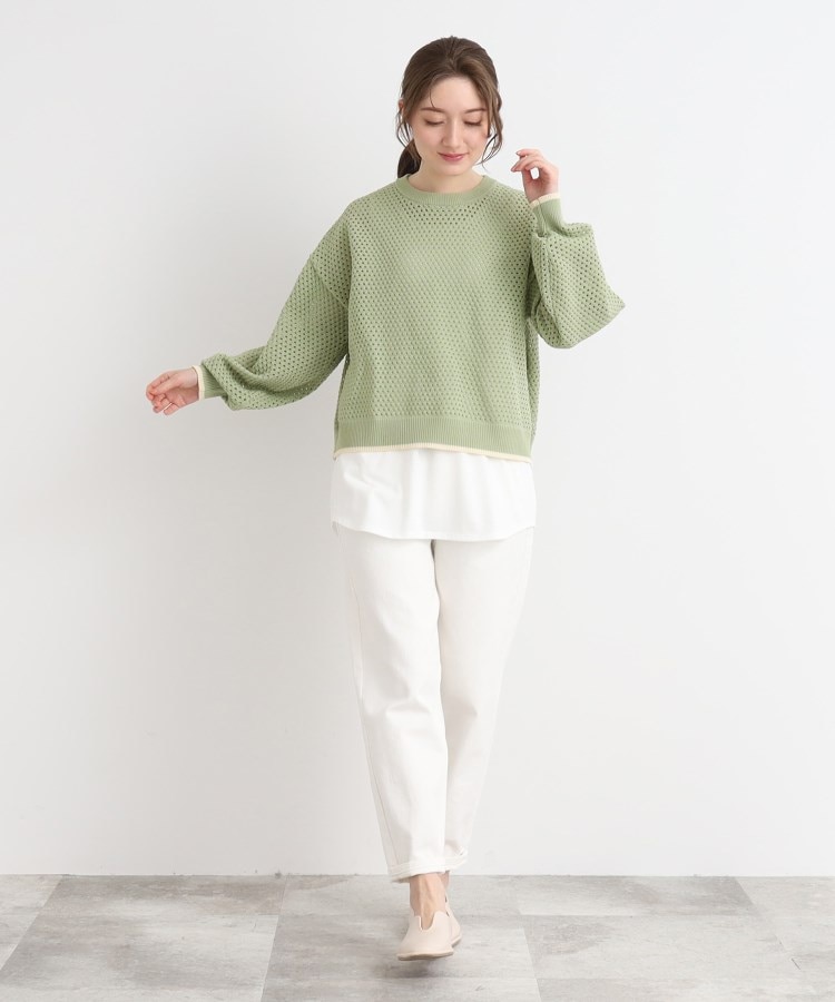 2点セット】メッシュニット+タンクトップ(トップス+インナーセット